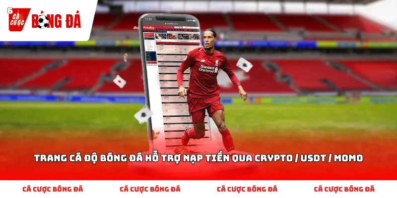 Trang cá độ bóng đá hỗ trợ nạp tiền qua Crypto / USDT / Momo uy tín